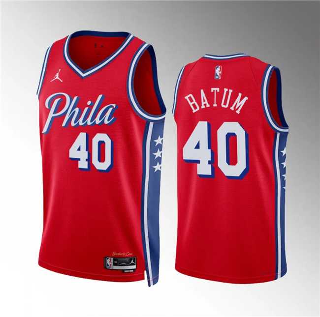 Men's Philadelphia 76ers #40 Nicolas Batum Red Statement Edition Stitched Jersey Dzhi,We sell and wholesale Men's Philadelphia 76ers #40 Nicolas Batum Red Statement Edition Stitched Jersey Dzhi on line form chian!